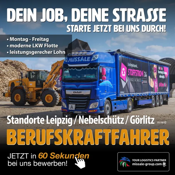 Beispiel einer Landingpage für eine Stelle als Berufskraftfahrer