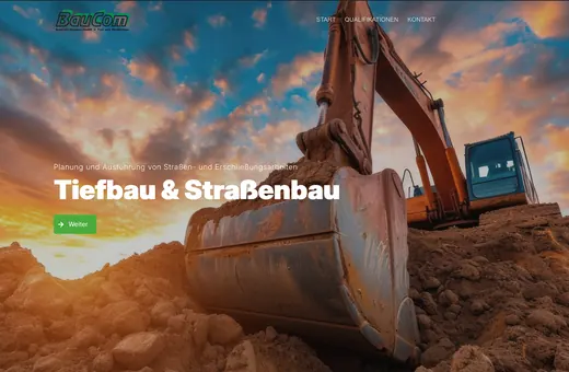 Website für baucom-bautzen.de, gestaltet von ANKERHELD