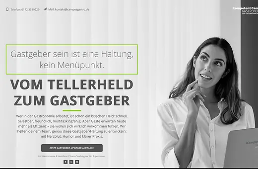 Website für campusgastro.de, gestaltet von ANKERHELD