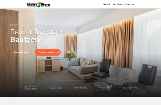 Website für resort-dreistern.de, gestaltet von ANKERHELD