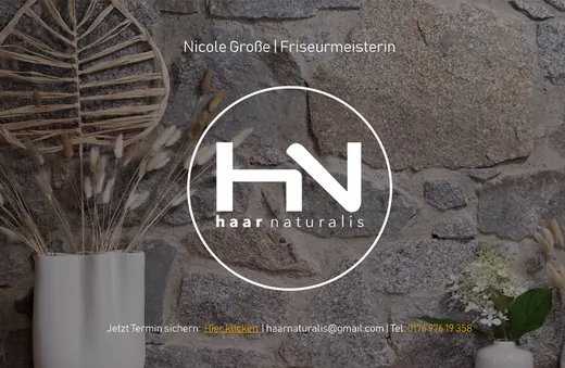 Website für haarnaturalis.de, gestaltet von ANKERHELD