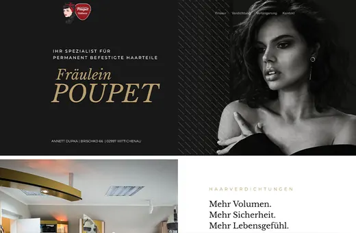Website für salon-poupet.de, gestaltet von ANKERHELD