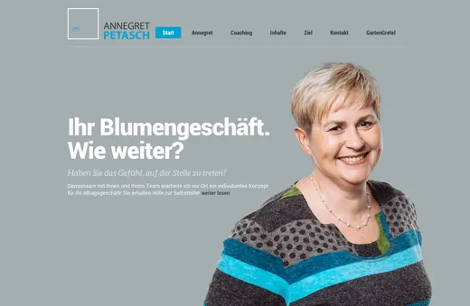 Website für annegret-petasch.de, gestaltet von ANKERHELD