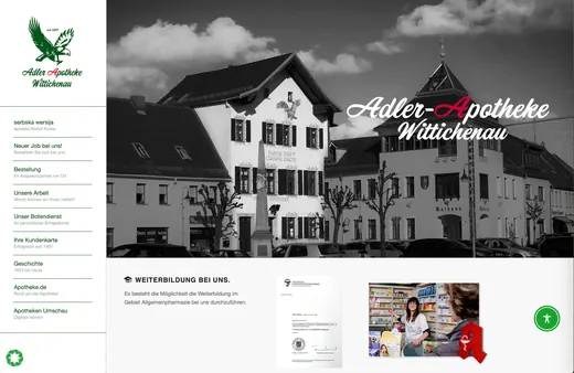 Website für apotheke-wittichenau.de, gestaltet von ANKERHELD