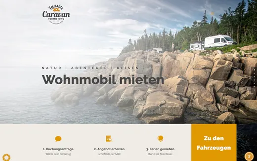 Website für caravan-lausitz.de, gestaltet von ANKERHELD