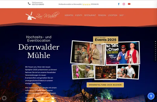 Website für doerrwalder-muehle.de, gestaltet von ANKERHELD