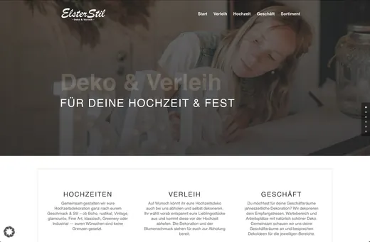 Website für elsterstil.de, gestaltet von ANKERHELD