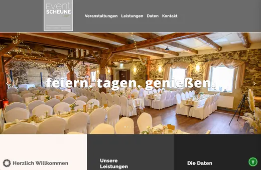 Website für scheunenhof-lausitz.de, gestaltet von ANKERHELD