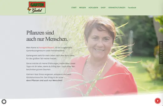 Website für gartengretel.de, gestaltet von ANKERHELD