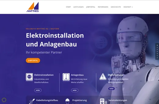 Website für matthes-kg.de, gestaltet von ANKERHELD
