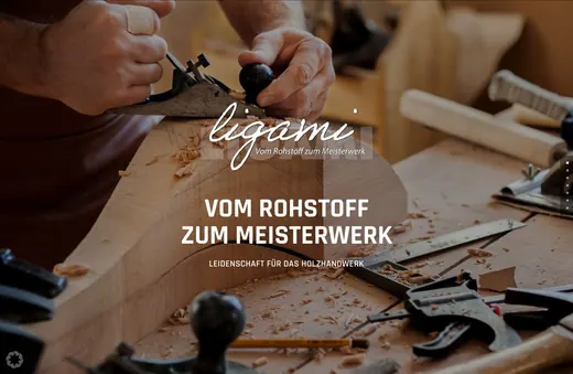 Website für ligami.de, gestaltet von ANKERHELD