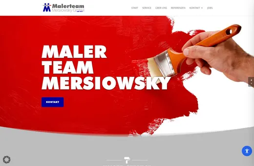 Website für malerteam-mersiowsky.de, gestaltet von ANKERHELD