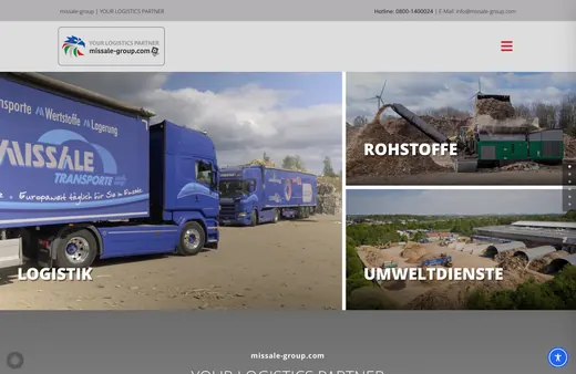 Website für missale-group.com, gestaltet von ANKERHELD