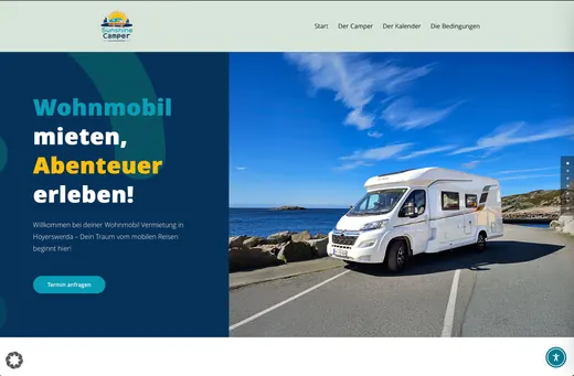 Website für sunshinecamper.de, gestaltet von ANKERHELD