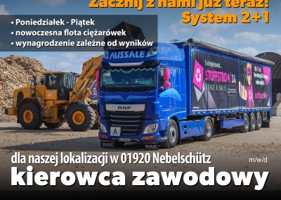 Neuer Job als Berufskraftfahrer. Jetzt bei der Missale Group bewerben.